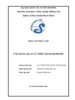 Ứng dụng quản lý thiết bị smarthome (báo cáo thực tập)