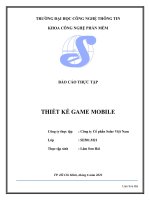Thiết kế game mobile (báo cáo thực tập)