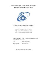 LẬP TRÌNH ỨNG DỤNG WEB VỚI ANGULARJS VÀ ASP.NET