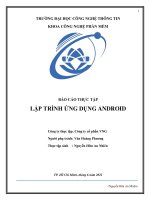 BÁO CÁO THỰC TẬP LẬP TRÌNH ỨNG DỤNG ANDROID