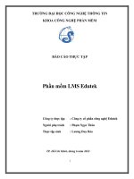Phần mềm LMS edutek (báo cáo THỰC tập)