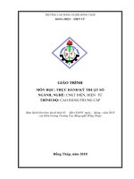 Giáo trình Thực hành kỹ thuật số (Nghề: Công nghệ kỹ thuật Điện-Điện tử - CĐ/TC) - Trường Cao đẳng nghề Đồng Tháp