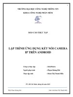BÁO CÁO THỰC TẬP LẬP TRÌNH ỨNG DỤNG KẾT NỐI CAMERA IP TRÊN ANDROID