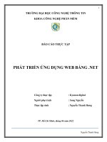 PHÁT TRIỂN ỨNG DỤNG WEB BẰNG .NET (BÁO CÁO THỰC TẬP)