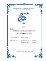 Website thương mại điện tử chuyên mua bán giày