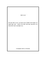 TIỂU LUẬN   vận DỤNG QUAN điểm TOÀN DIỆN của TRIẾT học mác   LÊNIN vào VIỆC GIÁO dục đạo đức của SINH VIÊN VIỆT NAM HIỆN NAY