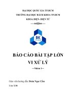 BÁO cáo bài tập lớn VI xử lý  thiết kế mạch điện tử sử dụng vi xử lý 8051 và một vi mạch 74’138 cùng các cổng logic cần thiết để điều khiển một bảng LED