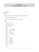 Báo cáo thí nghiệm vi xử lý bài 3 