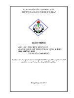 Giáo trình Tổ chức sản xuất (Nghề: Kỹ thuật máy lạnh và điều hòa không khí - Cao đẳng): Phần 1 - Trường Cao đẳng nghề Đồng Tháp