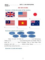 Ngữ pháp tiếng anh lớp 4  UNIT 2 