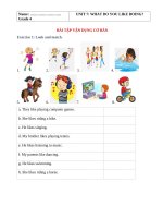 Ngữ pháp tiếng anh lớp 4  UNIT 7 