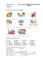 Ngữ pháp tiếng anh lớp 4  UNIT 8 