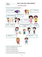 Ngữ pháp tiếng anh lớp 3  UNIT 5 