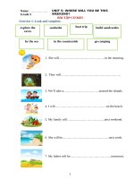 Ngữ pháp tiếng anh lớp 5  UNIT 5 