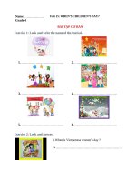 Ngữ pháp tiếng anh lớp 4  UNIT 15 