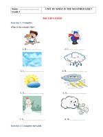 Ngữ pháp tiếng anh lớp 3 UNIT 19 