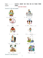 Ngữ pháp tiếng anh lớp 5  UNIT 13 