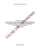 TÀI LIỆU tập HUẤN HƯỚNG dẫn xây DỰNG đề KIỂM TRA, ĐÁNH GIÁ ĐỊNH kì THEO MA TRẬN và đặc tả đề KIỂM TRA THEO ĐỊNH HƯỚNG PHÁT TRIỂN PHẨM CHẤT, NĂNG lực học SINH  