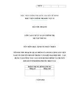 tiểu luận cao cấp chính trị QUAN điểm của ĐẢNG CỘNG sản VIỆT NAM về CHUYỂN đổi số TRONG văn KIỆN đại hội XIII – vận DỤNG vào CÔNG tác cải CÁCH HÀNH CHÍNH và CHUYỂN đổi số ở TỈNH BÌNH PH