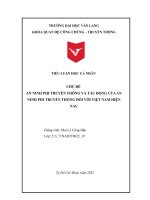 An ninh phi truyền thống và tác động của an ninh phi truyền thống đối với việt nam hiện nay 