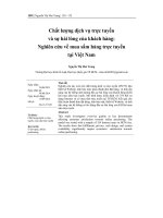 Chất lượng dịch vụ trực tuyến và sự hài lòng của khách hàng nghiên cứu về mua sắm hàng trực tuyến tại việt nam 