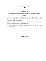 Tiểu luận học phần Công nghệ và phương pháp dạy học công nghệ ở tiểu học