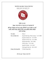 TIỂU LUẬN môn NGUYÊN lý QUẢN lý KINH tế đề tài phân tích ma trận SWOT của ZARA và đề xuất chiến lược phát triển sản phẩm thân thiện môi trường 