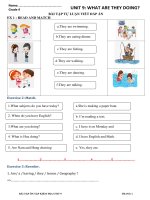 BÀI TẬP ÔN TẬP KIỂM TRA UNIT 9 WHAT ARE THEY DOING?