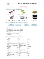 Ngữ pháp tiếng anh lớp 3  UNIT 17 