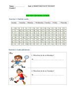 Ngữ pháp tiếng anh lớp 4  UNIT 3 