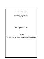 TIEU LUAN TRIET HOC TIM HIEU THUYET CHINH DANH NHO GIAO VA VAN DUNG TRONG THOI KY DAT NUOC HIEN NAY