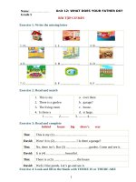 Ngữ pháp tiếng anh lớp 3 UNIT 12 