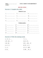 Ngữ pháp tiếng anh lớp 4  UNIT 4 