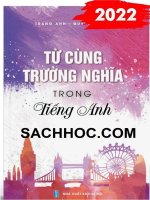 TỪ CÙNG TRƯỜNG NGHĨA TRONG TIẾNG ANH (TRANG ANH) 