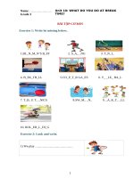 Ngữ pháp tiếng anh lớp 3 UNIT 10 