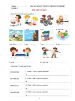 Ngữ pháp tiếng anh lớp 4  UNIT 18 