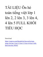 100 tài LIỆU ôn hè toán tiếng việt lớp 1 lên 2, 2 lên 3, 3 lên 4, 4 lên 5 FULL KHỐI TIỂU học 