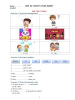 Ngữ pháp tiếng anh lớp 3 UNIT 2 