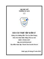 Báo cáp thực tập bộ phận nhà hàng