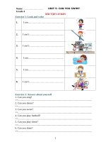 Ngữ pháp tiếng anh lớp 4  UNIT 5 