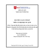 phân tích, đánh giá, kiến nghị về tình hình hoạt động du lịch dịch vụ tại Vịnh Hạ Long