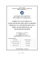 NGHIÊN cứu tác ĐỘNG của sự NGƯỜI ẢNH hưởn TRÊN MẠNG xã hội đến g ý ĐỊNH MUA của NGƯỜI TIÊU DÙNG GEN z TRONG THỜI TRANG tại NGÀNH THÀNH PHỐ hồ CHÍ MINH 