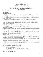 Kế hoạch dạy vật lý lớp 10   bài 23  NĂNG LƯỢNG  CÔNG cơ học 