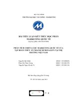PHÂN TÍCH CHIẾN lược MARKETING QUỐC tế của tập đoàn THỨC ăn NHANH MCDONALD’S tại THỊ TRƯỜNG VIỆT NAM 