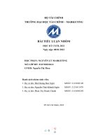 PHÂN TÍCH HOẠT ĐỘNG MARKETING sản PHẨM cà PHÊ đắk lắk làm SẠCH DA CHẾT cơ THỂ của COCOON 