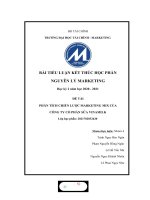 PHÂN TÍCH CHIẾN lược MARKETING MIX của CÔNG TY cổ PHẦN sữa VINAMILK 