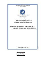 Phân tích chiến lược sản phẩm sữa milo của công ty nestle việt nam 