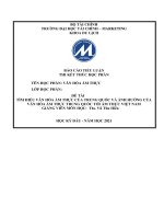 tiểu luận môn văn hóa ẩm thực