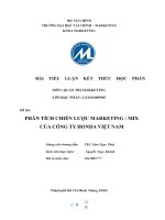 PHÂN TÍCH CHIẾN lược MARKETING   MIX của CÔNG TY HONDA VIỆT NAM 