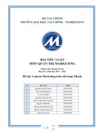 Đề tài content marketing trên nền tảng tiktok 